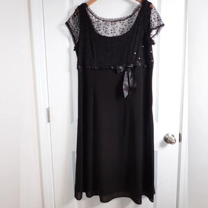 Justin Taylor Black Dress Size 16